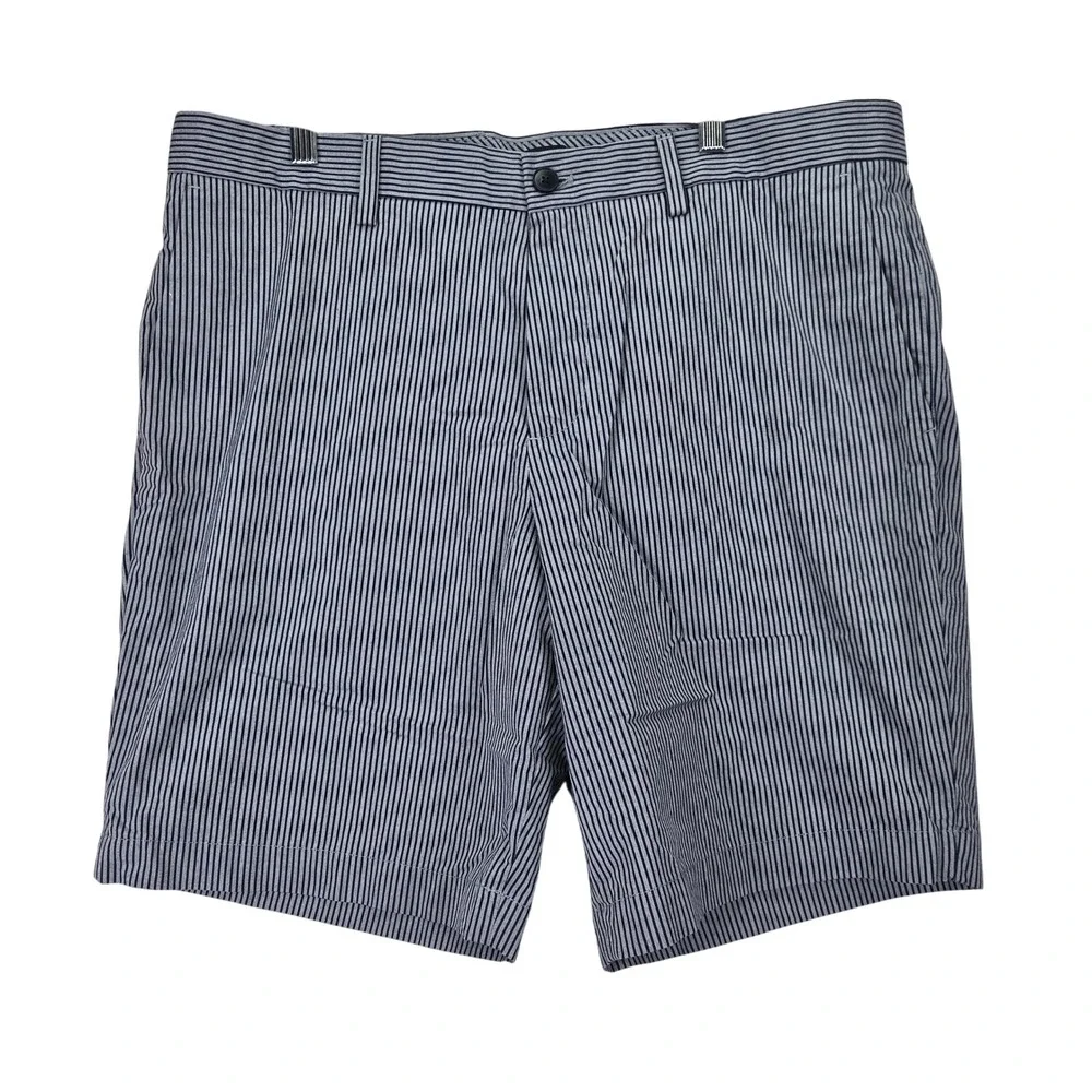 Banana Republic Aiden Mens Shorts 36 Blue White‎ Striped Chino Nautical Preppy